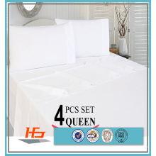 4Pcs 100% algodón 200TC 40s * 40s juego de cama / ropa de cama de hotel / funda nórdica